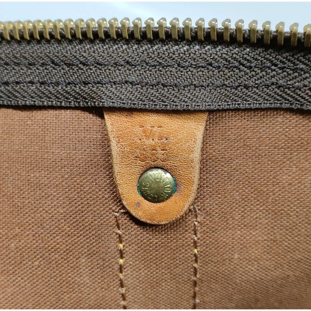 Louis Vuitton LV Boston Bag Keepall Bandouliere 55 Brown Monogram EUC - Picture 9 of 9